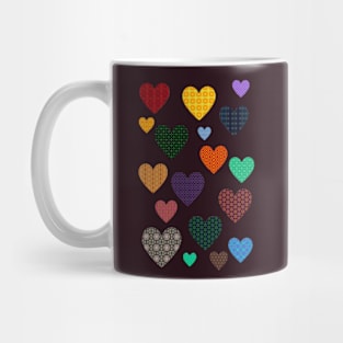 Crowd of Colorful Hearts Mug